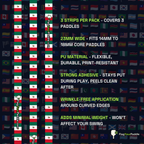 Mexico Flag Pickleball Edge Guard Tape — 3 Pack