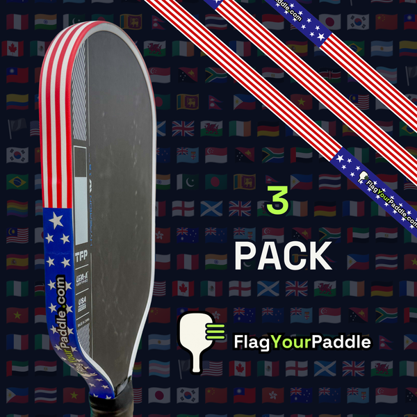 United States Flag Pickleball Edge Guard Tape — 3 Pack