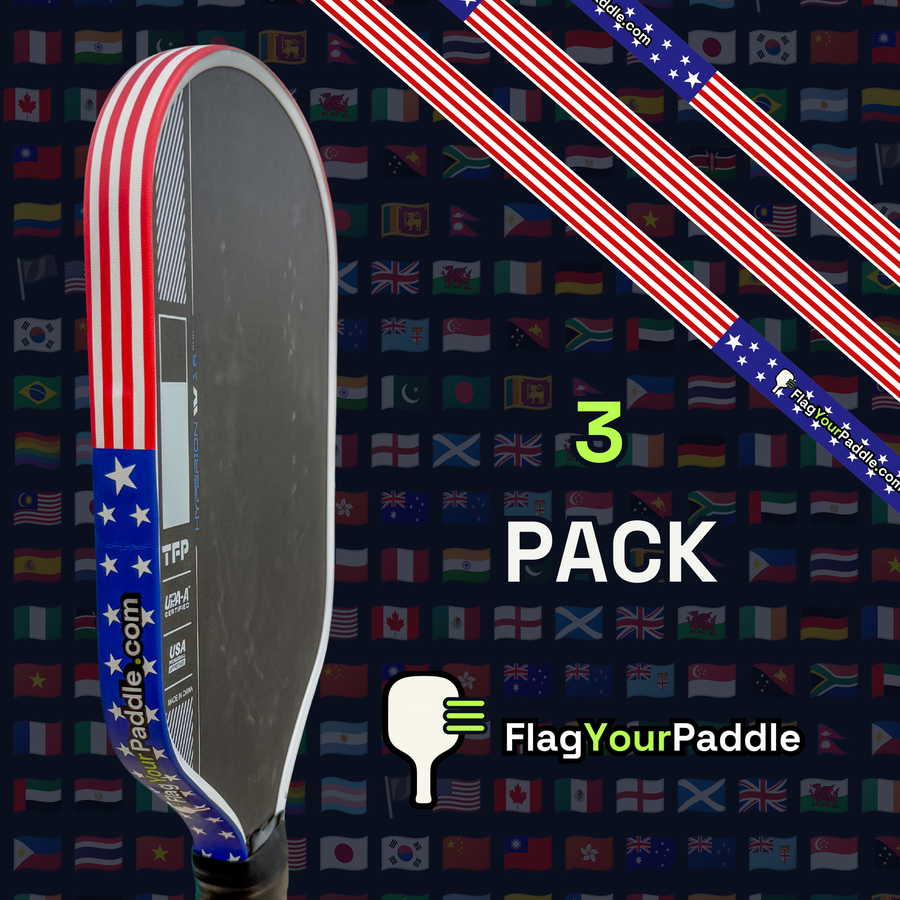 United States Flag Pickleball Edge Guard Tape — 3 Pack