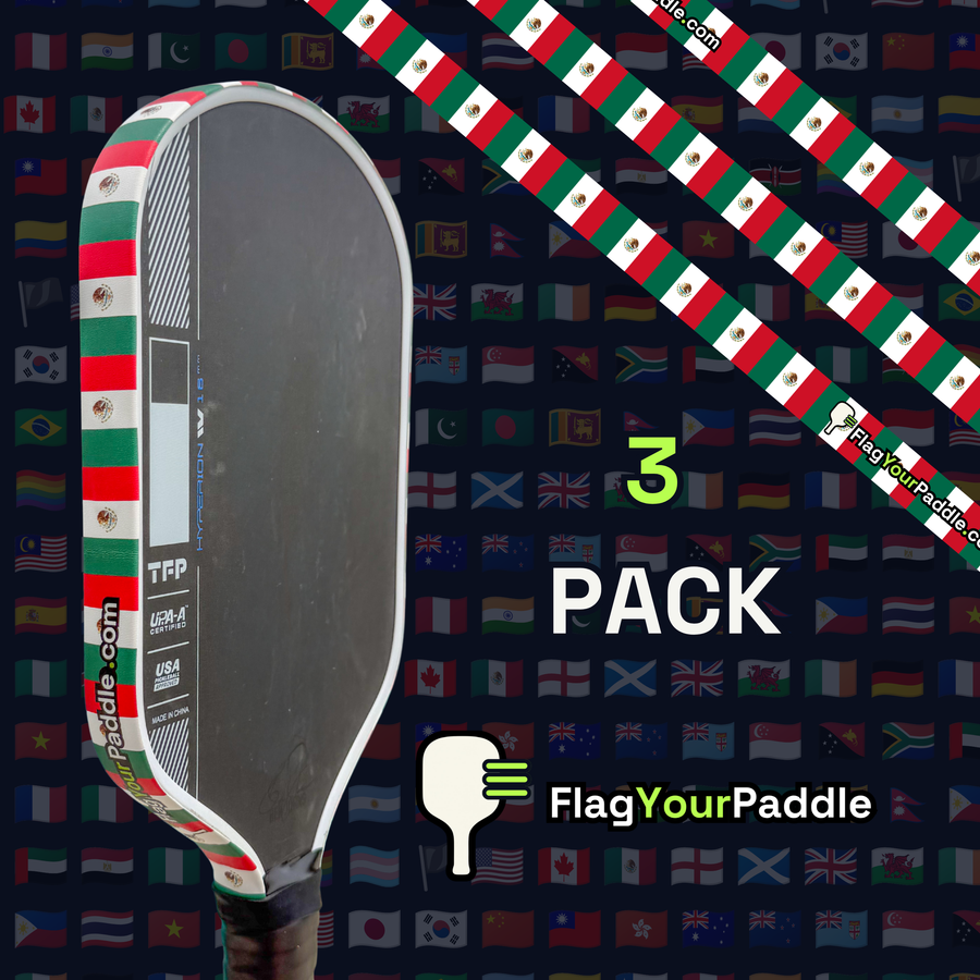 Mexico Flag Pickleball Edge Guard Tape — 3 Pack