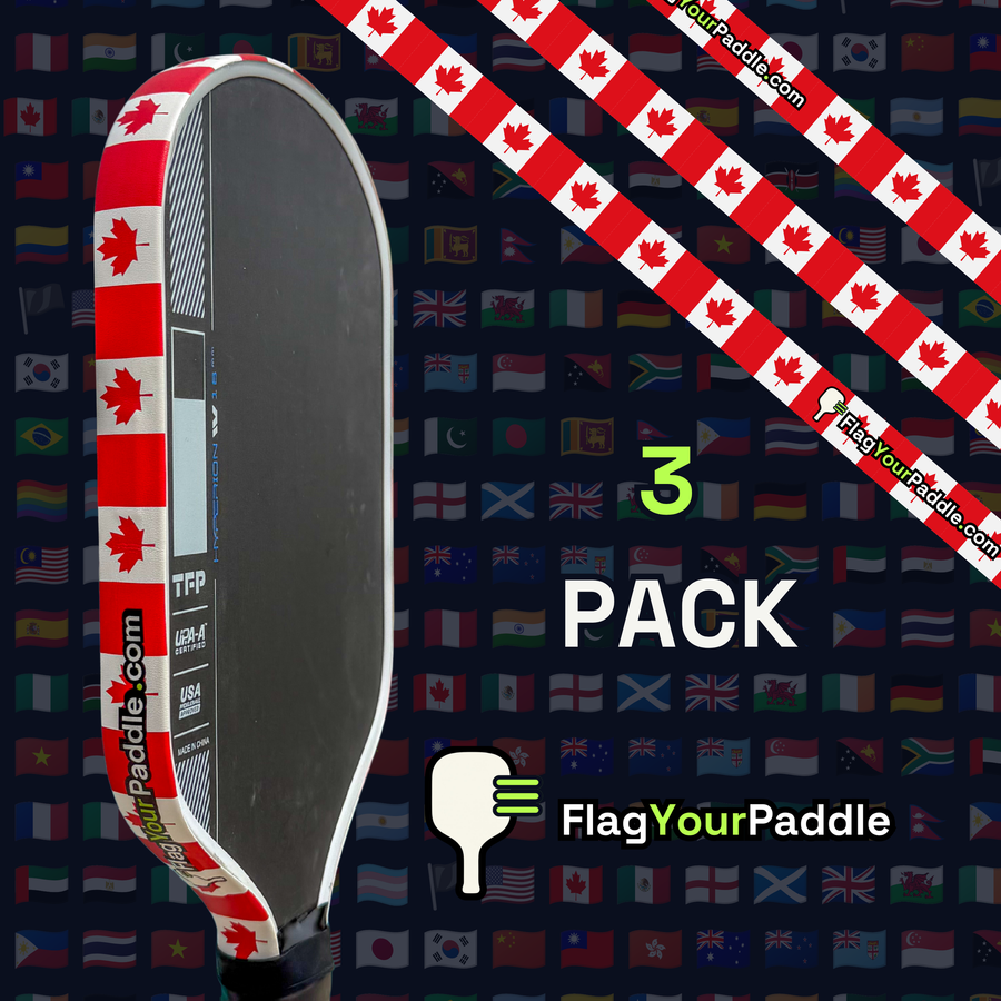 Canada Flag Pickleball Edge Guard Tape — 3 Pack