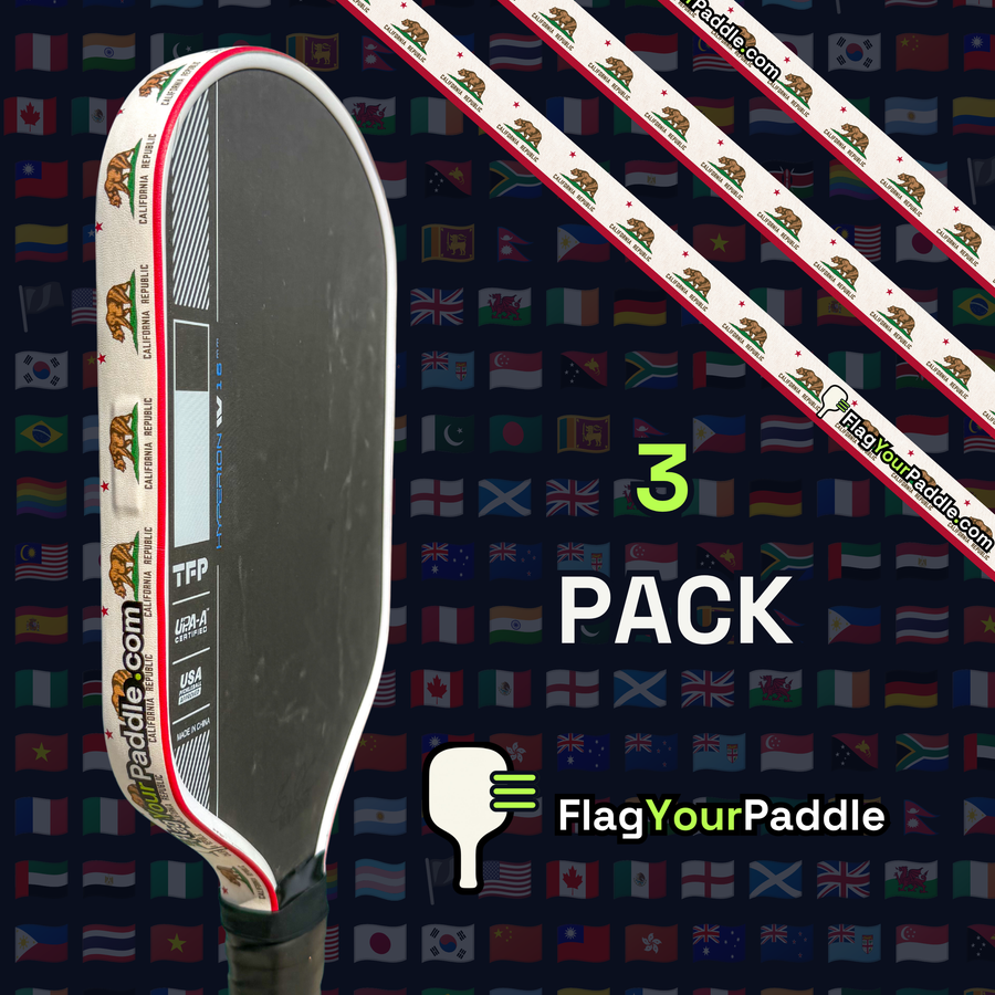 California Flag Pickleball Edge Guard Tape — 3 Pack