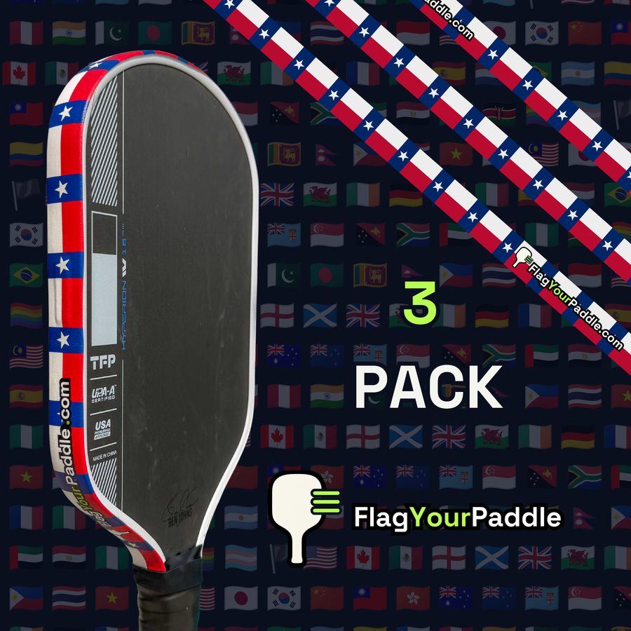 Texas Flag Pickleball Edge Guard Tape — 3 Pack
