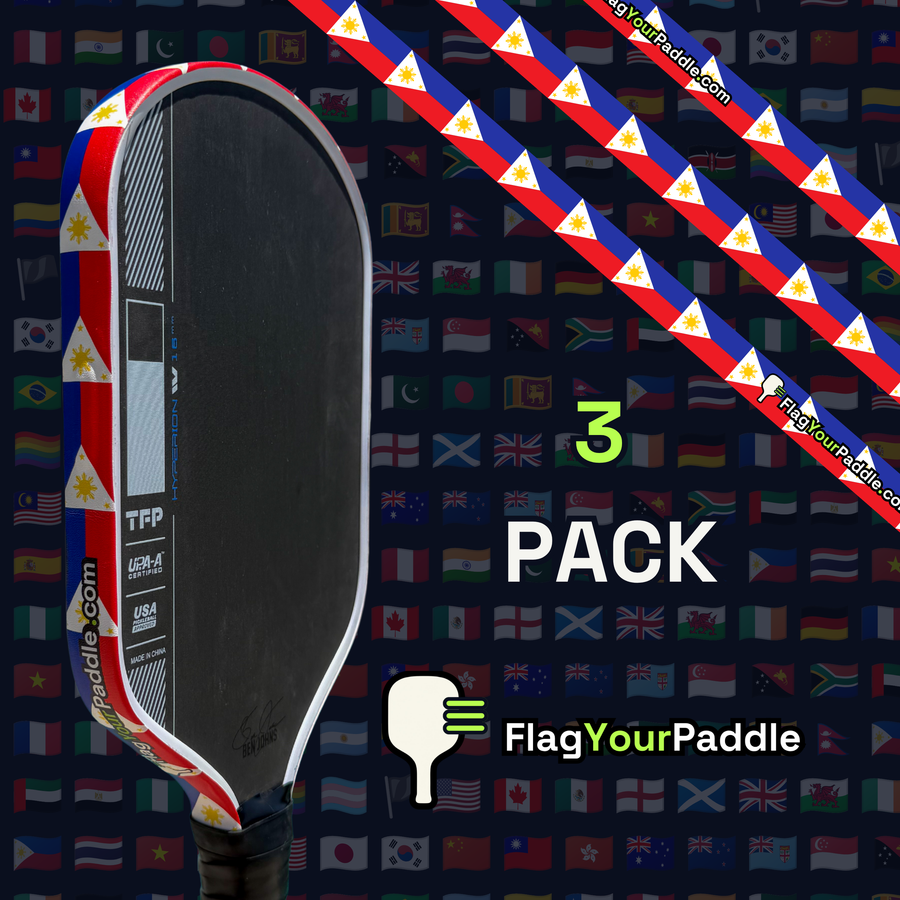 Philippines Flag Pickleball Edge Guard Tape — 3 Pack