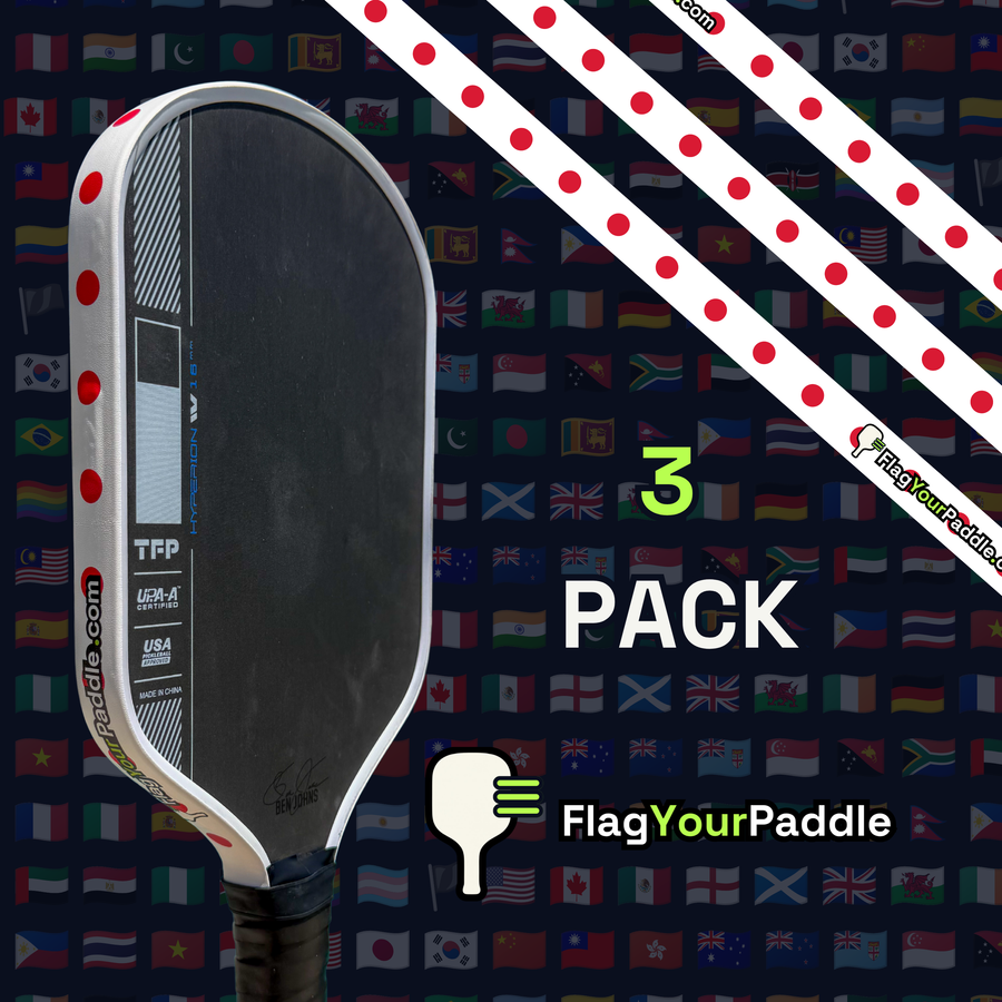 Japan Flag Pickleball Edge Guard Tape — 3 Pack