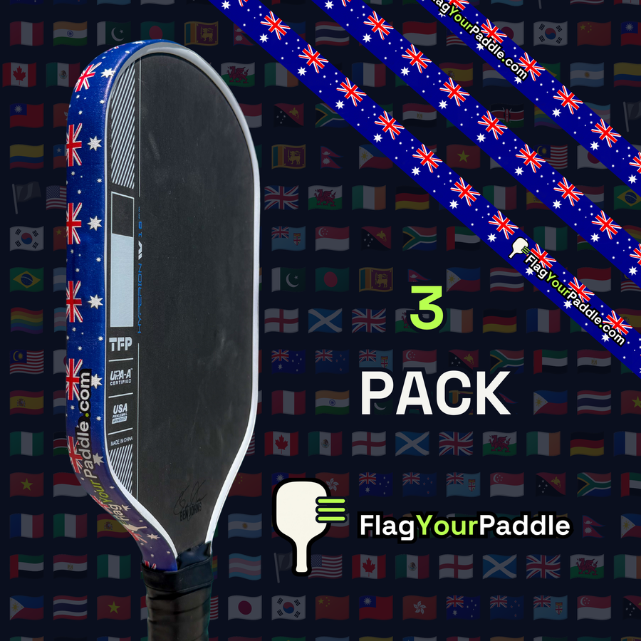 Australia Flag Pickleball Edge Guard Tape — 3 Pack