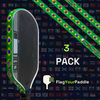 Brazil Flag Pickleball Edge Guard Tape — 3 Pack