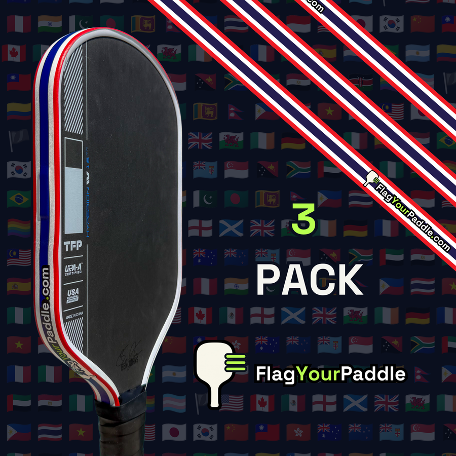 Thailand Flag Pickleball Edge Guard Tape — 3 Pack