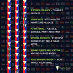 Philippines Flag Pickleball Edge Guard Tape — 3 Pack