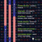 United States Flag Pickleball Edge Guard Tape — 3 Pack